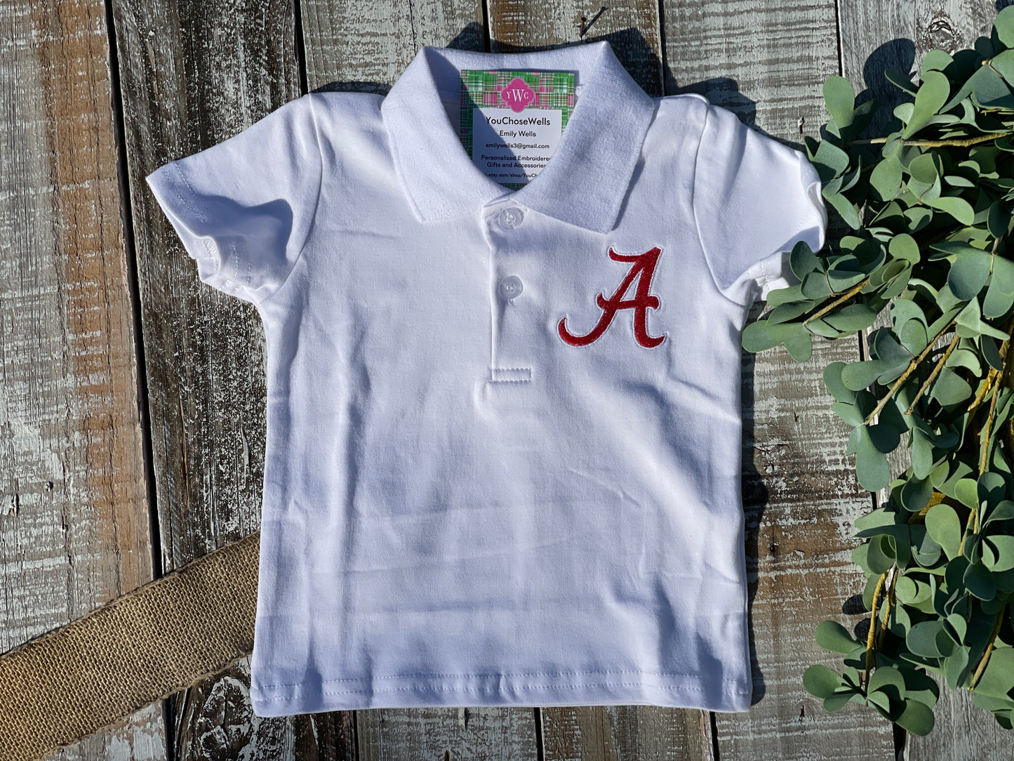 Custom Embroidered, A Windowpane Bubble, Polo Shirt and Short Set, Polo Shirt and Bloomer Set