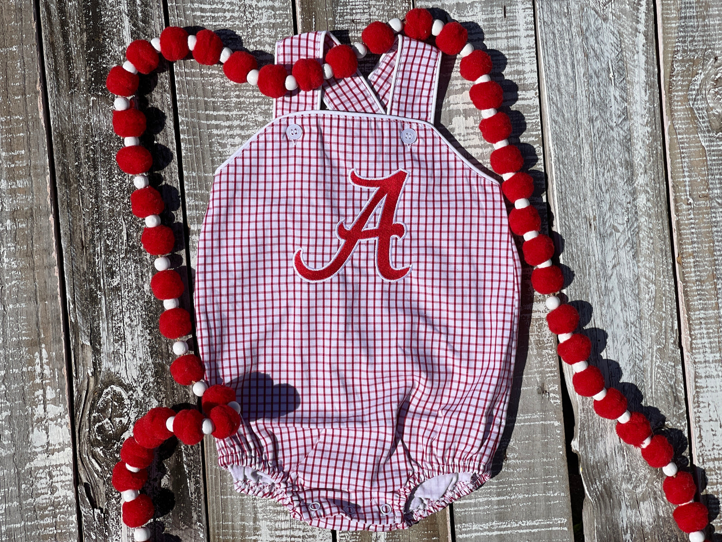 Custom Embroidered, A Windowpane Bubble, Polo Shirt and Short Set, Polo Shirt and Bloomer Set