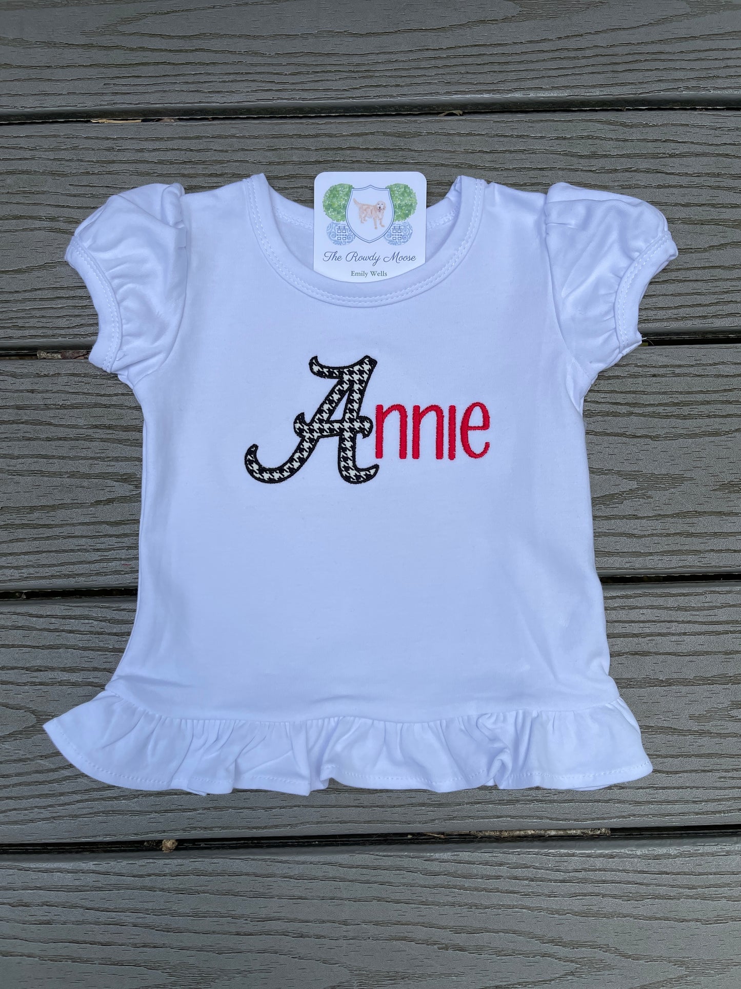 Monogrammed Girl, Boy, Alabama Applique A Shirt, Shirt, Alabama Inspired Boy Shirt, Game Day Outfit, Roll Tide, Houndstooth A, Ruffle Shirt