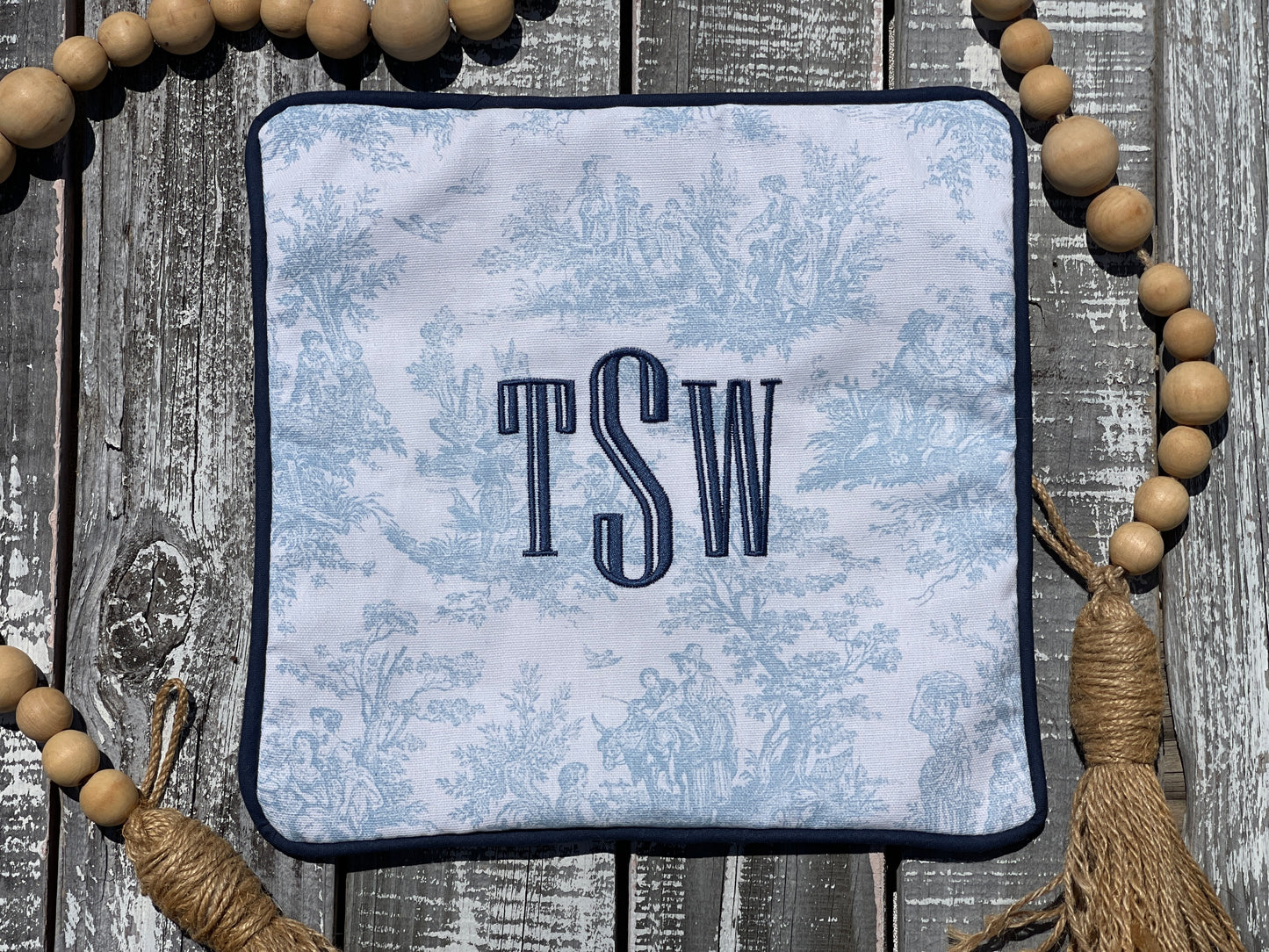 Custom Embroidered, Personalized, Monogrammed Pillow Sham