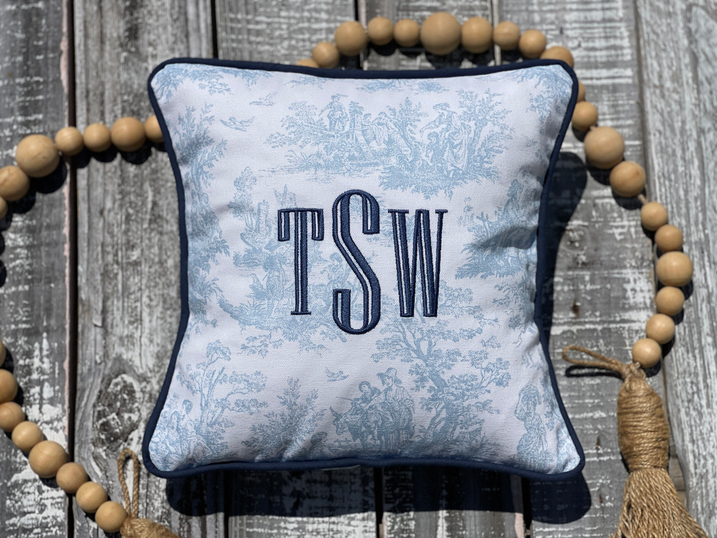 Custom Embroidered, Personalized, Monogrammed Pillow Sham