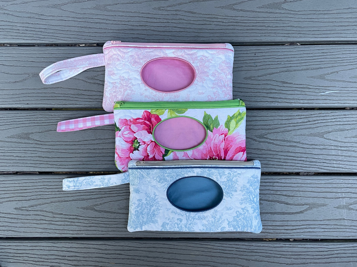 Custom Embroidered, Monogrammed, Personalized Diaper Wipe Pouch