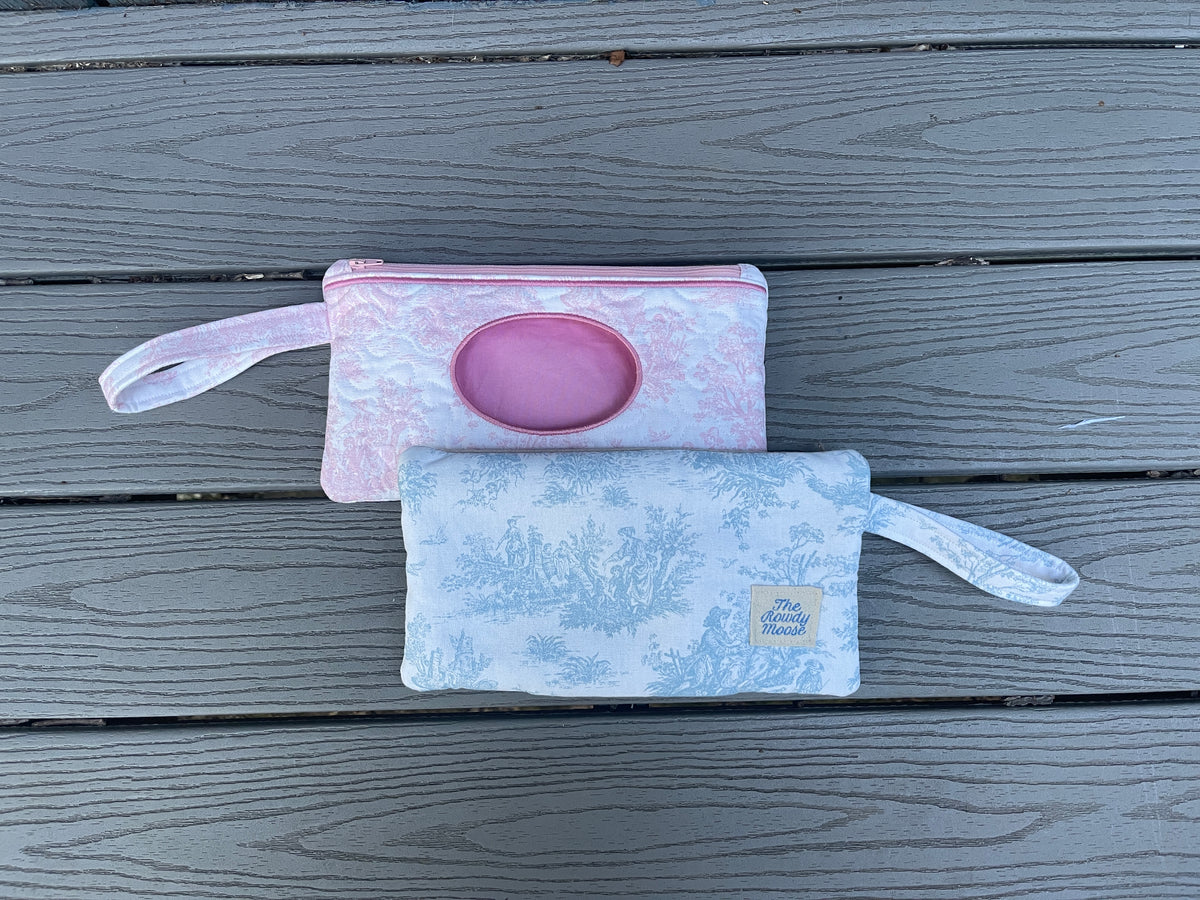 Custom Embroidered, Monogrammed, Personalized Diaper Wipe Pouch