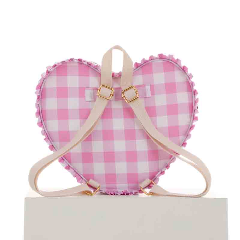 Custom Embroidered, Personalized, Monogrammed Ruffle Heart Backpack