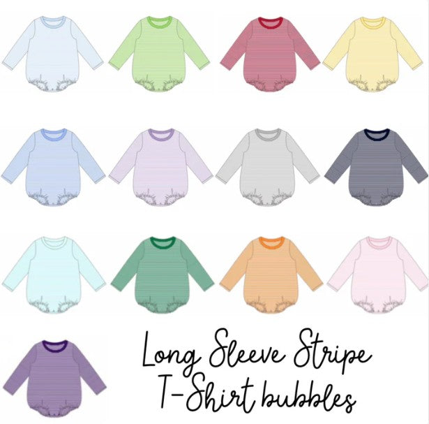 Custom Embroidered, Personalized, Monogrammed Knit Striped Bubble or Shirt