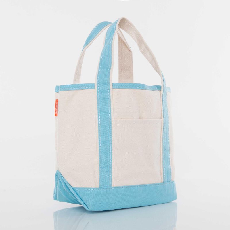 Custom Embroidered, Personalized, Monogrammed SMALL Canvas Boat Tote