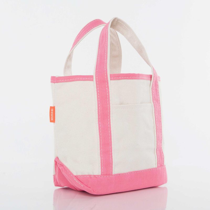 Custom Embroidered, Personalized, Monogrammed SMALL Canvas Boat Tote