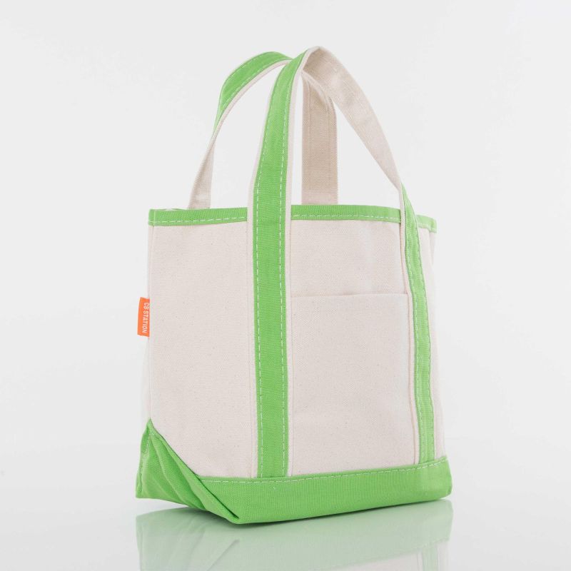 Custom Embroidered, Personalized, Monogrammed SMALL Canvas Boat Tote