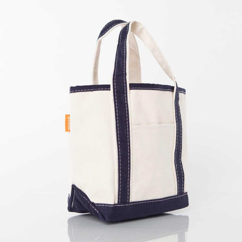 Custom Embroidered, Personalized, Monogrammed SMALL Canvas Boat Tote