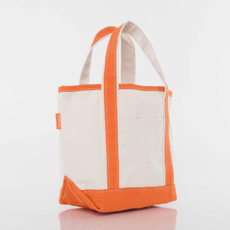 Custom Embroidered, Personalized, Monogrammed SMALL Canvas Boat Tote