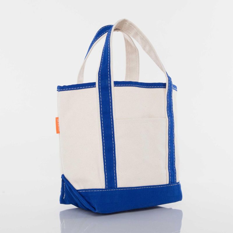 Custom Embroidered, Personalized, Monogrammed SMALL Canvas Boat Tote