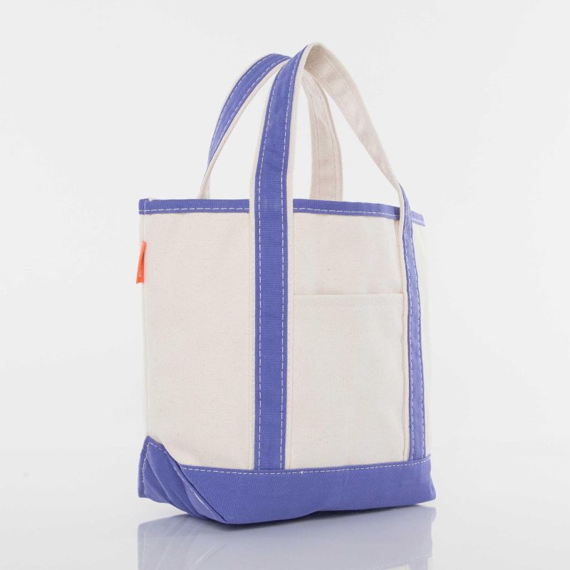 Custom Embroidered, Personalized, Monogrammed SMALL Canvas Boat Tote