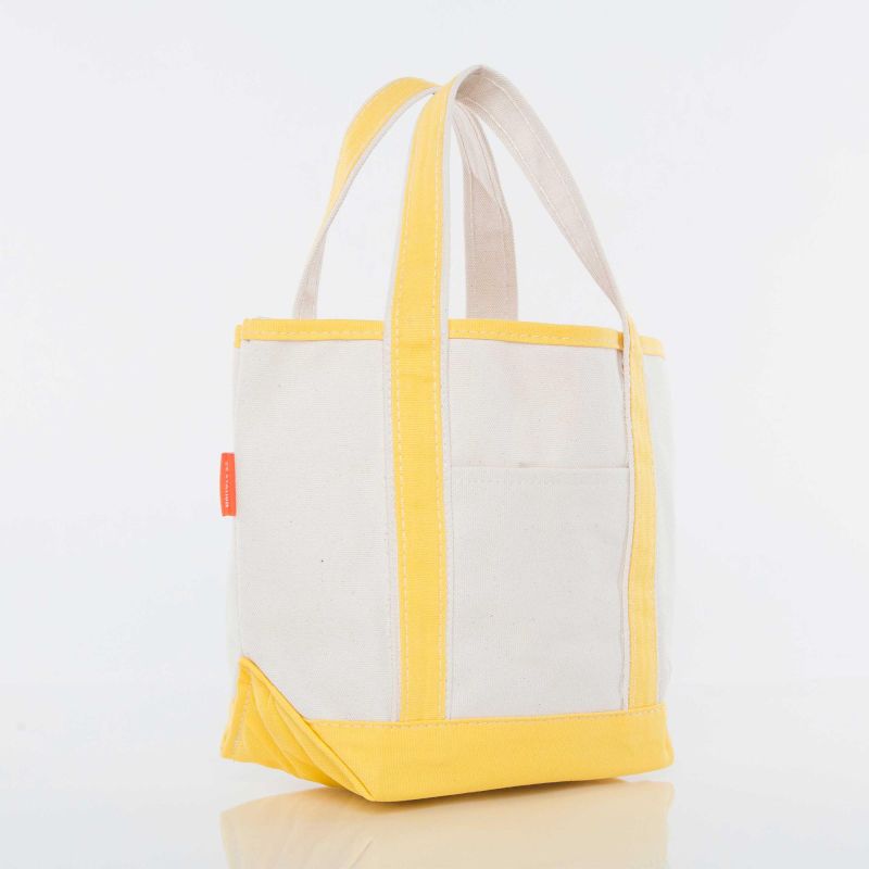Custom Embroidered, Personalized, Monogrammed SMALL Canvas Boat Tote