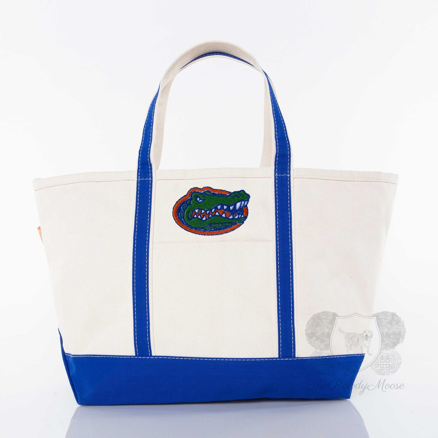 Custom Embroidered, Personalized, Monogrammed LARGE Canvas Boat Tote