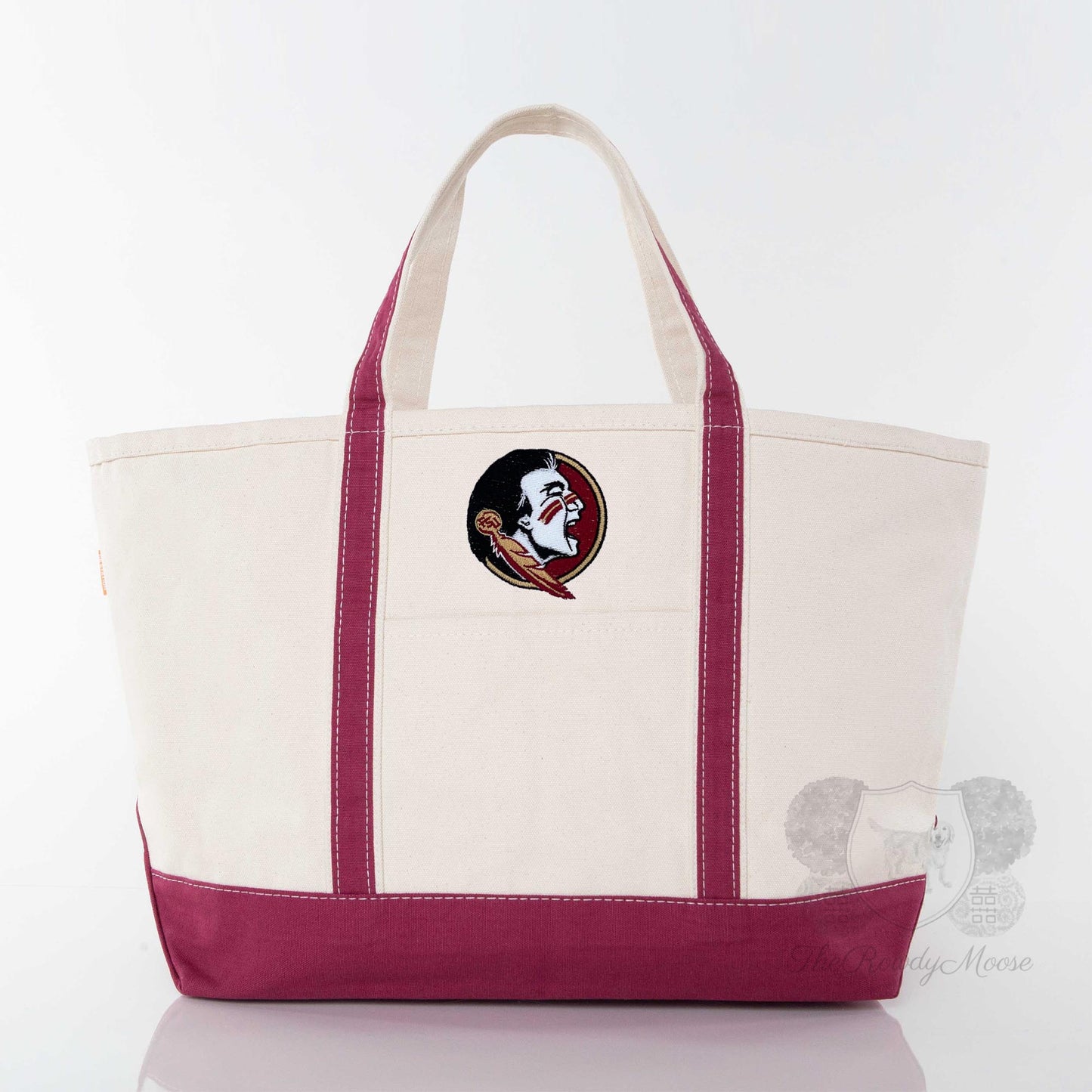Custom Embroidered, Personalized, Monogrammed LARGE Canvas Boat Tote