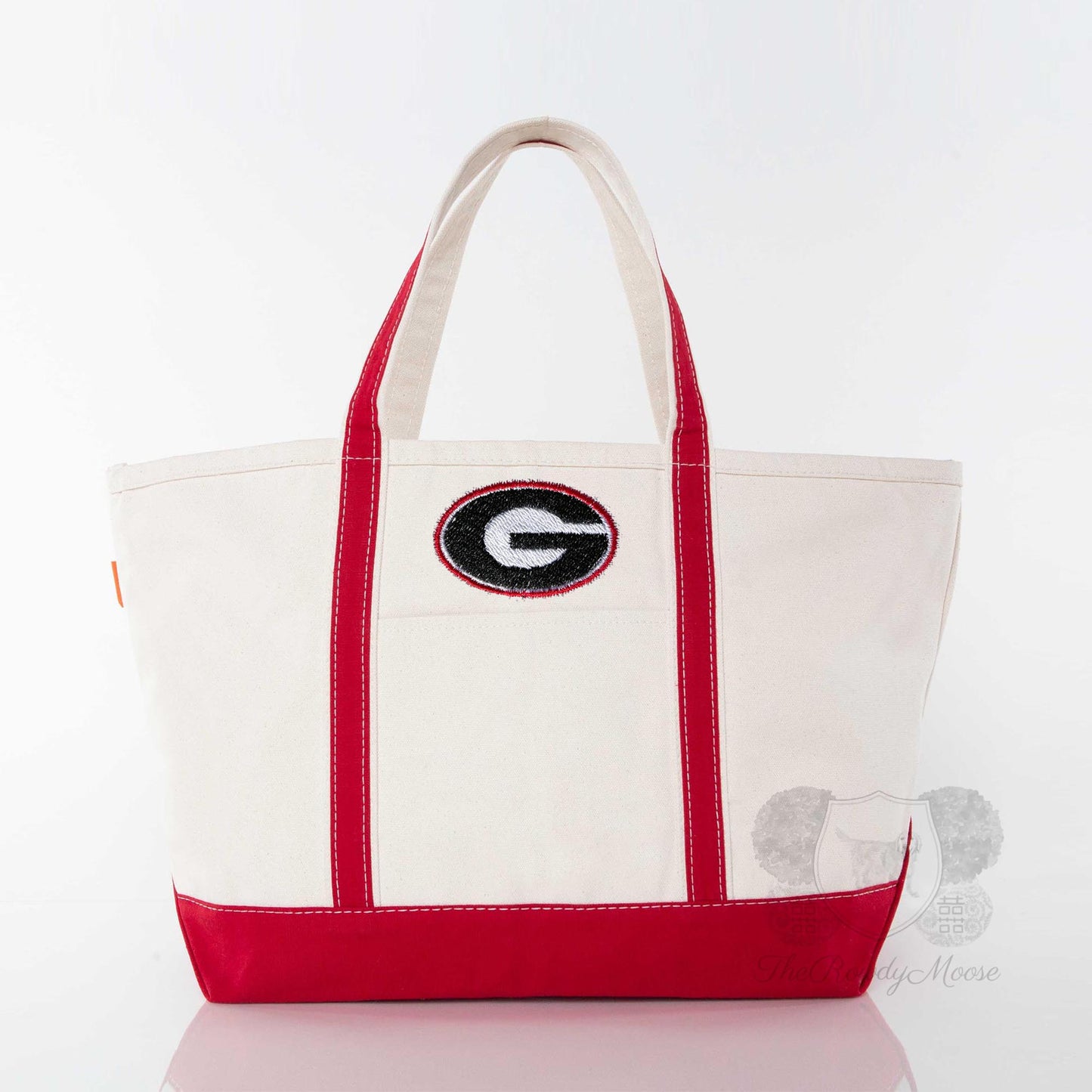 Custom Embroidered, Personalized, Monogrammed LARGE Canvas Boat Tote