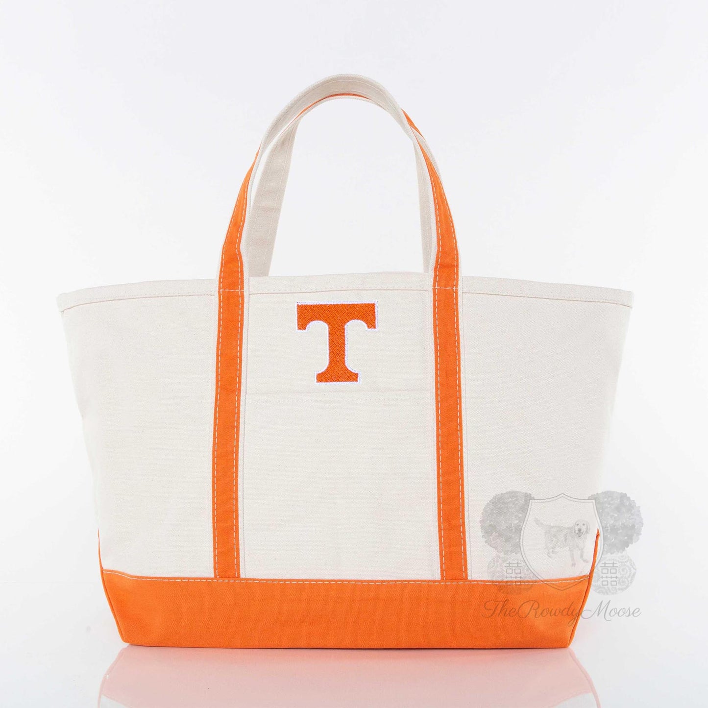 Custom Embroidered, Personalized, Monogrammed LARGE Canvas Boat Tote
