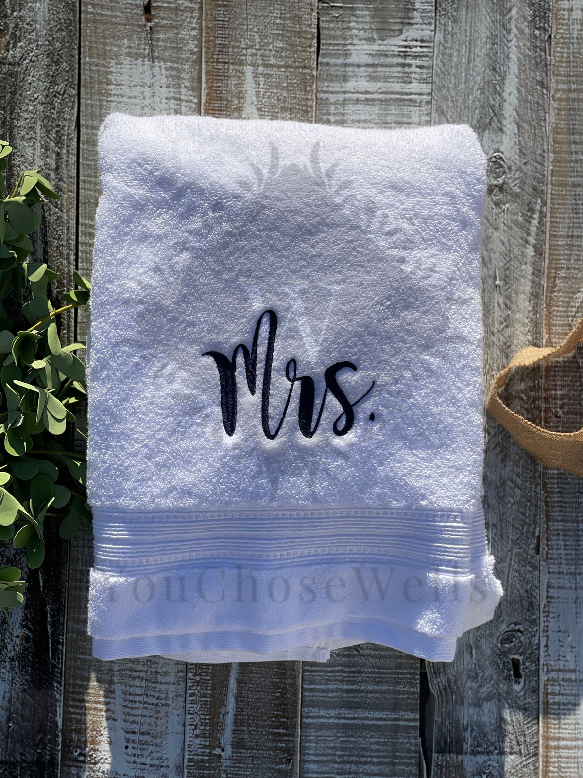 Custom Embroidered, Personalized, Monogrammed Bath Towel Set