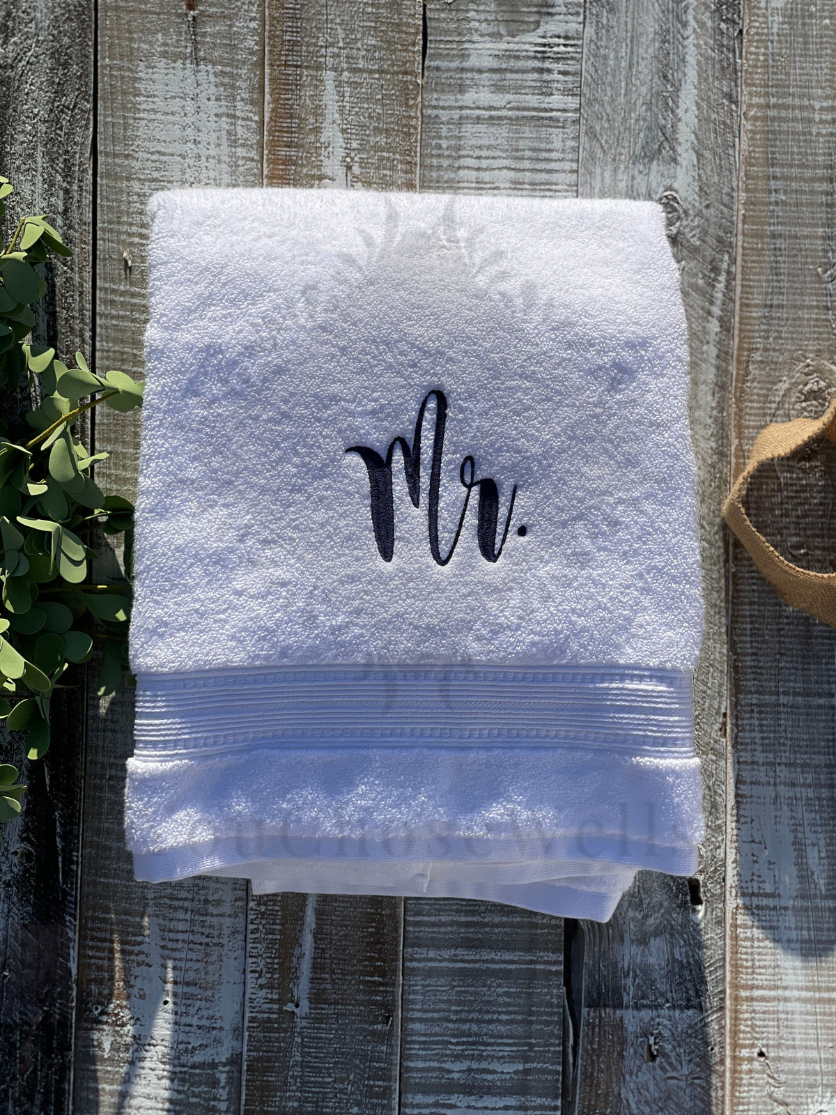Custom Embroidered, Personalized, Monogrammed Bath Towel Set