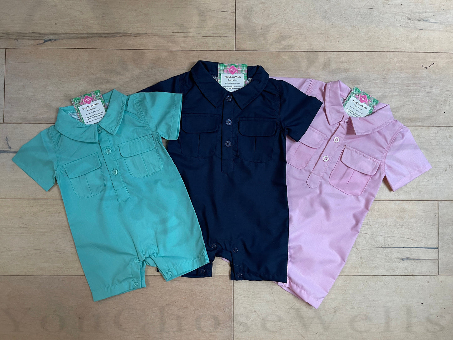 Baby Boy or Girl Monogrammed Fishing Romper, Personalized, Baby, Custom Fishing, Romper, Shower Gift, Baby Shower Gift