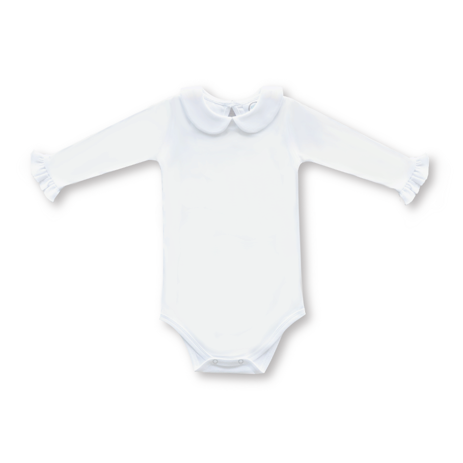 Custom Embroidered, Monogrammed, Personalized Peter Pan Collar Shirt and Onesie, Add-On