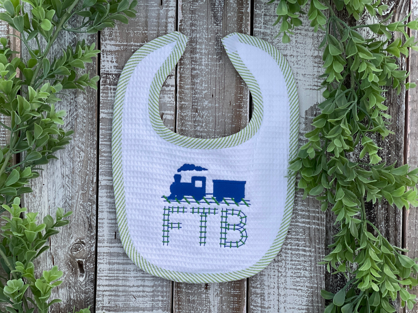 Custom Embroidered, Personalized, Monogrammed Bib, Burp, and/or Blanket Set