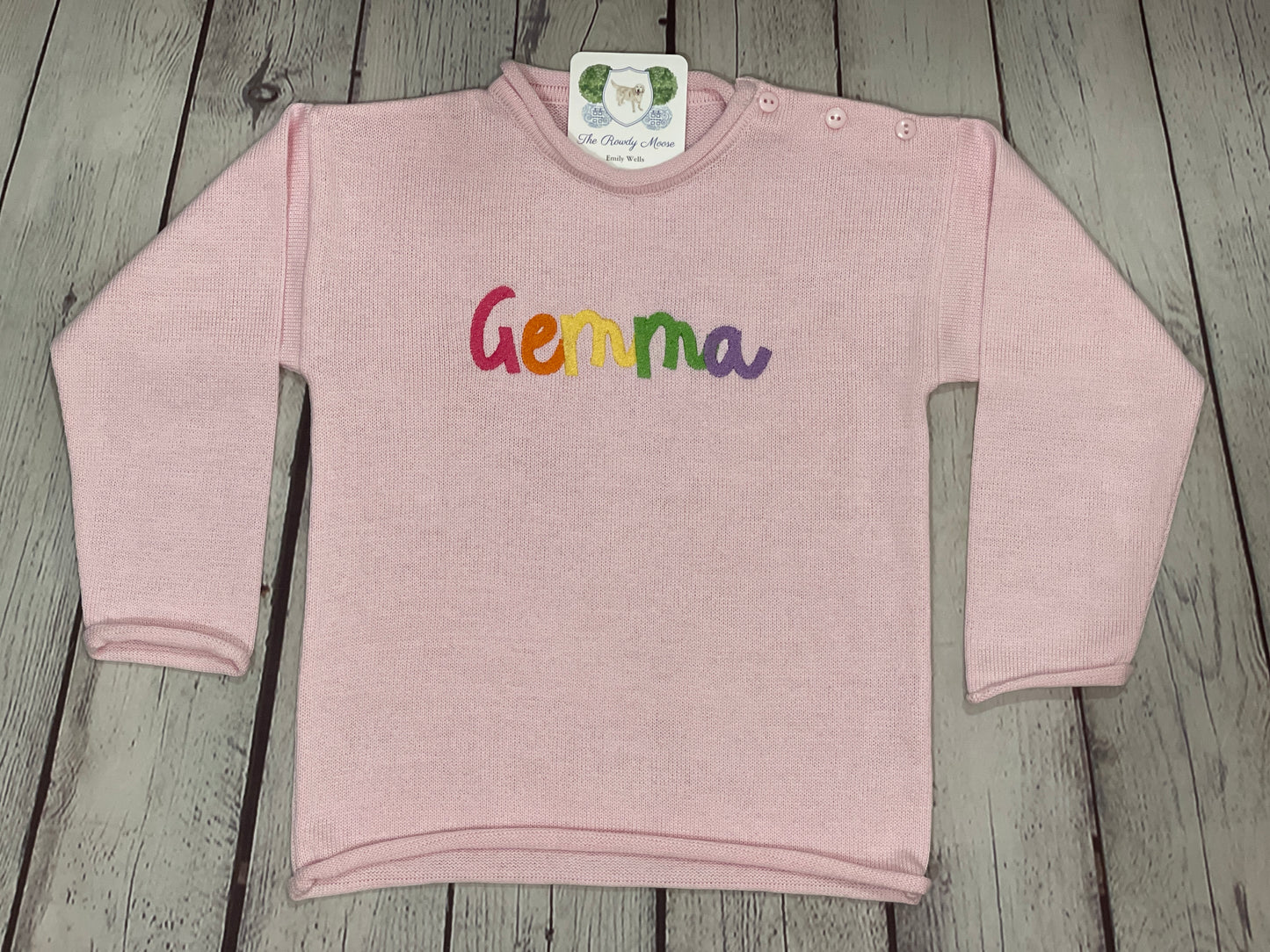 Custom Embroidered, Personalized, Monogrammed Rollneck Sweater