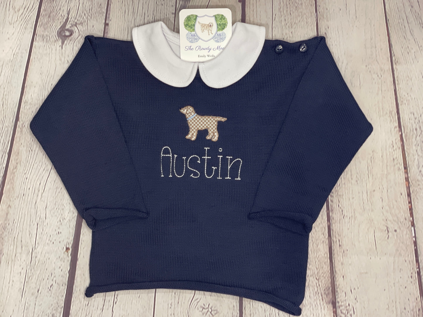 Custom Embroidered, Personalized, Monogrammed Rollneck Sweater