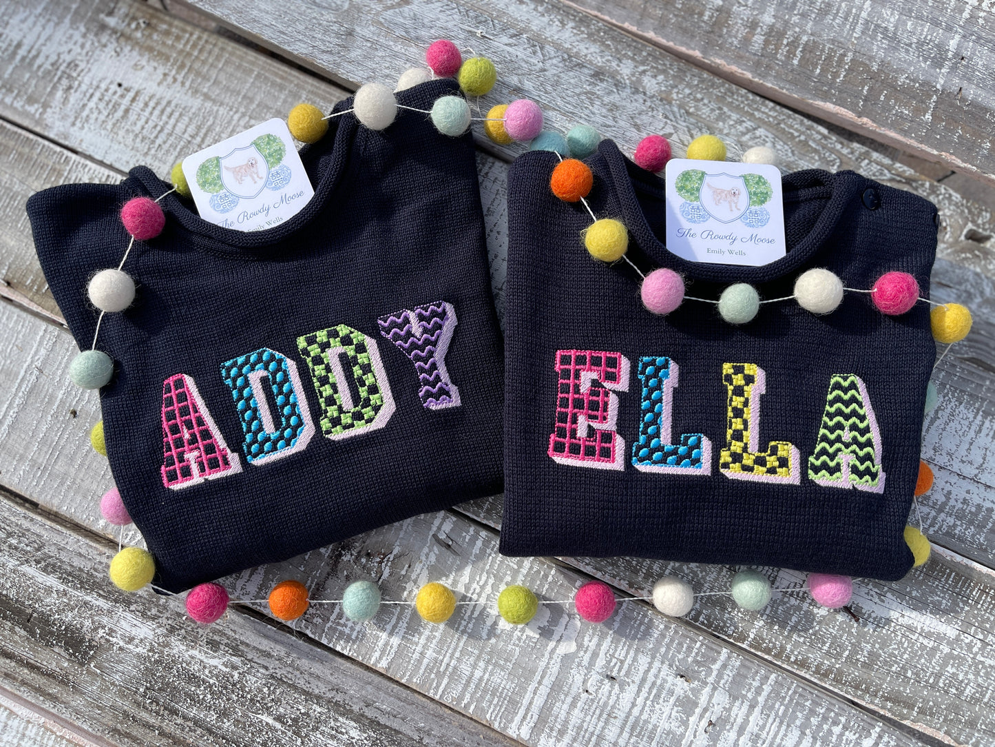 Custom Embroidered, Personalized, Monogrammed Rollneck Sweater