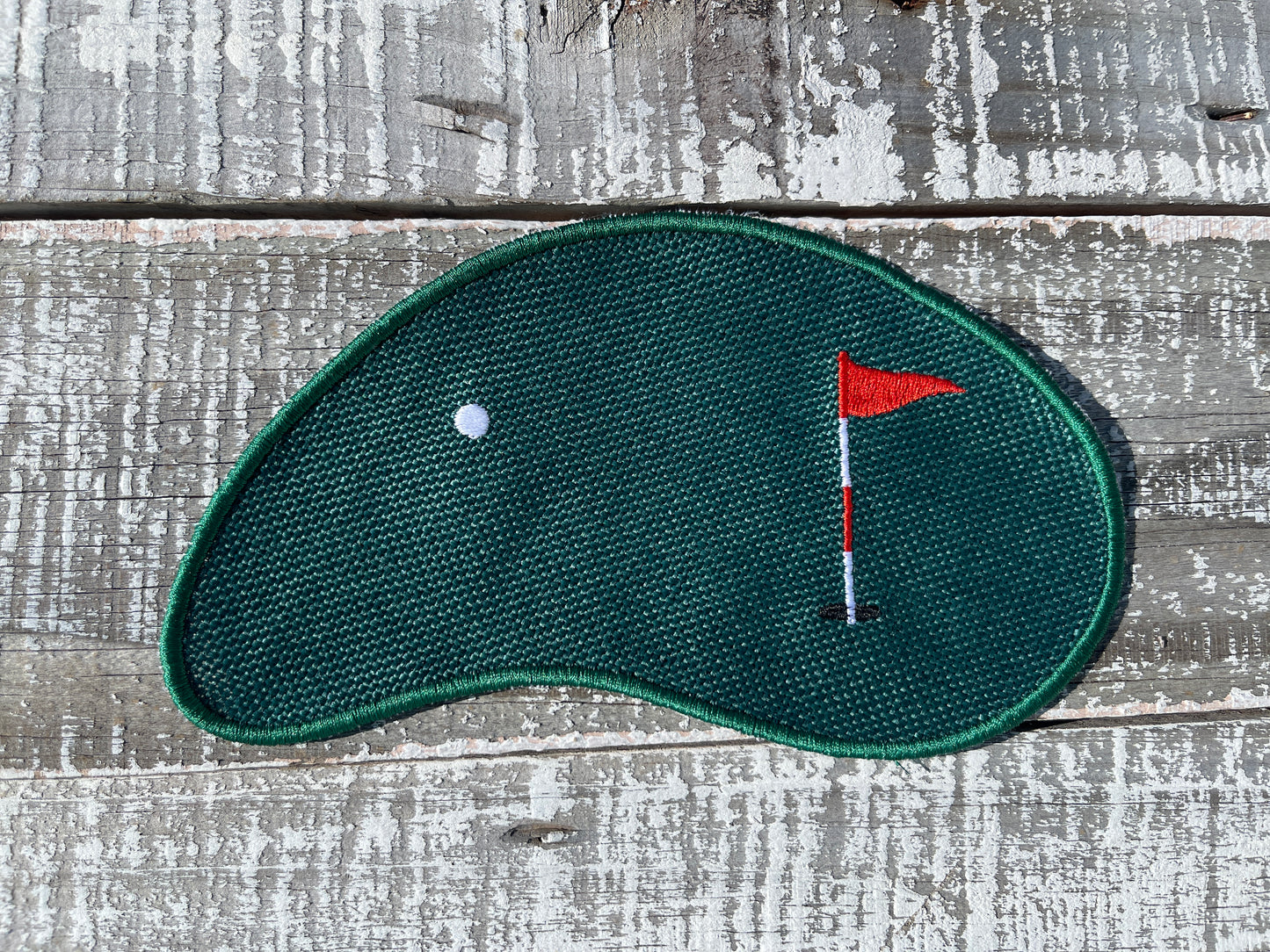 Custom Embroidered, Personalized, Monogrammed Golf Green Coaster and Cocktail Napkin