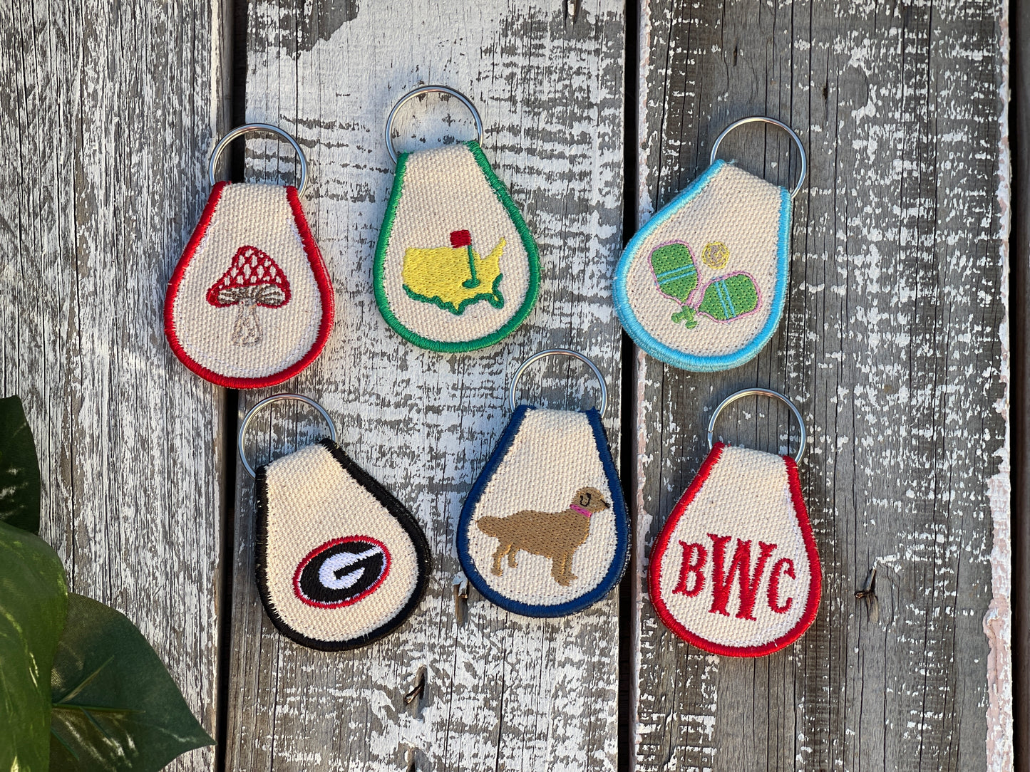 Custom Embroidered, Personalized, Monogrammed Canvas Keychain