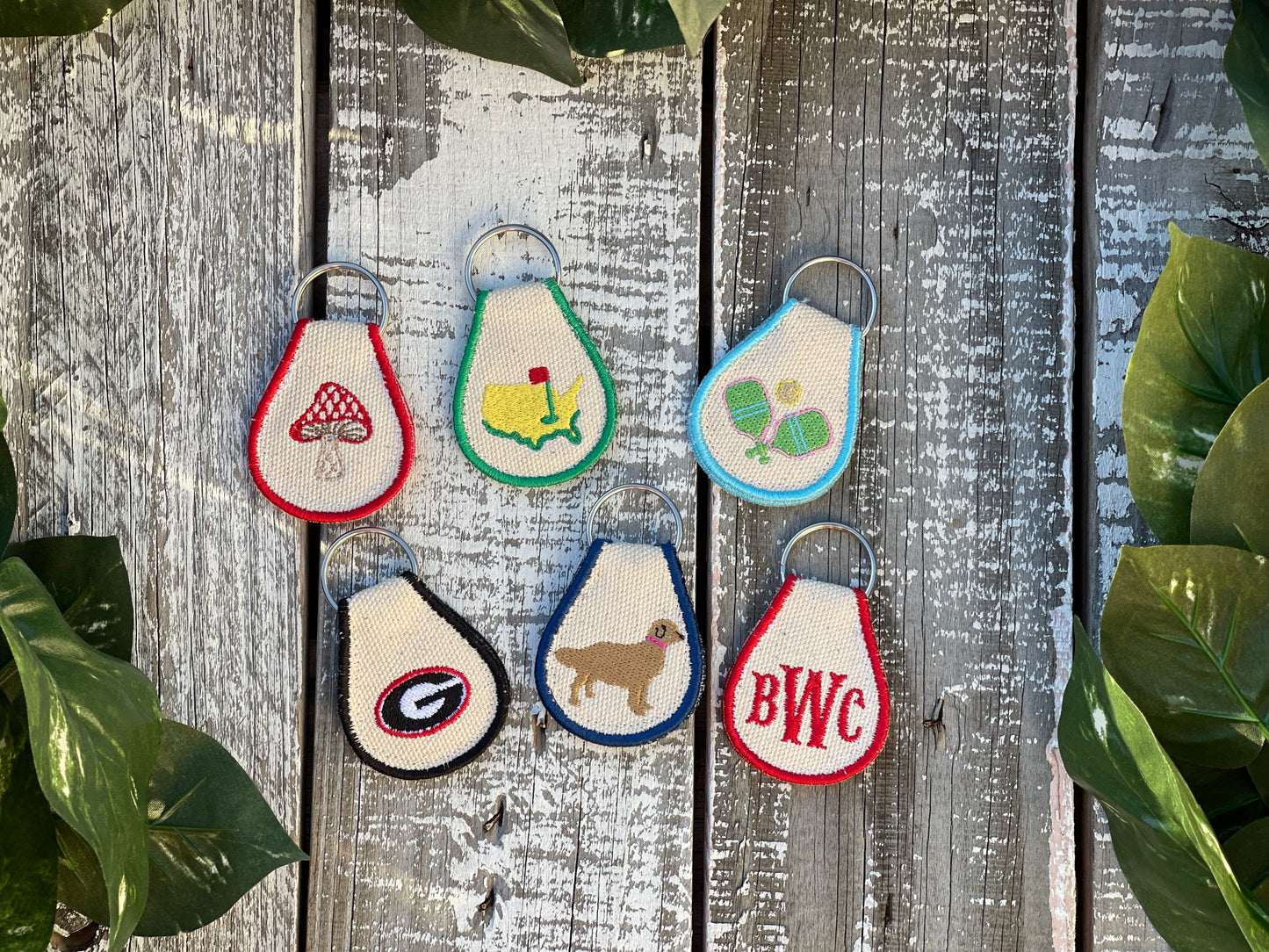 Custom Embroidered, Personalized, Monogrammed Canvas Keychain