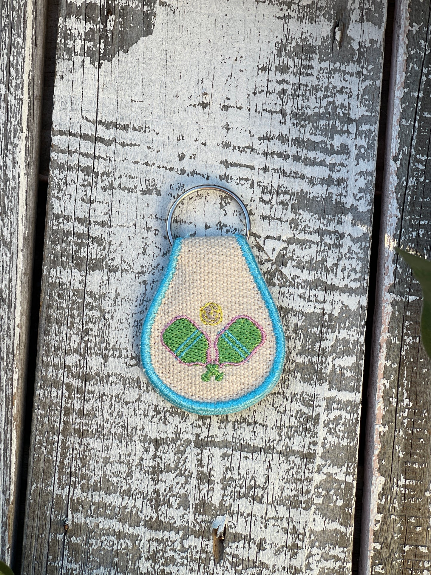 Custom Embroidered, Personalized, Monogrammed Canvas Keychain