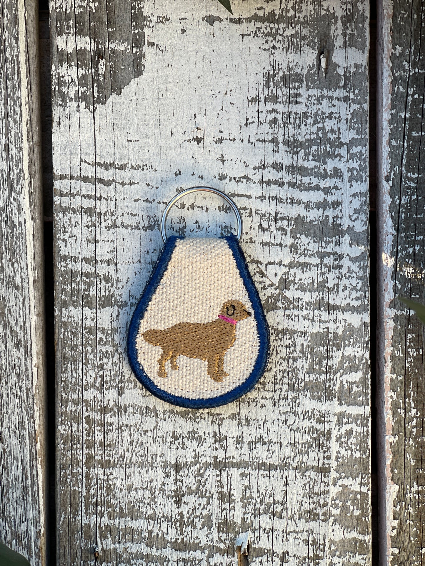 Custom Embroidered, Personalized, Monogrammed Canvas Keychain