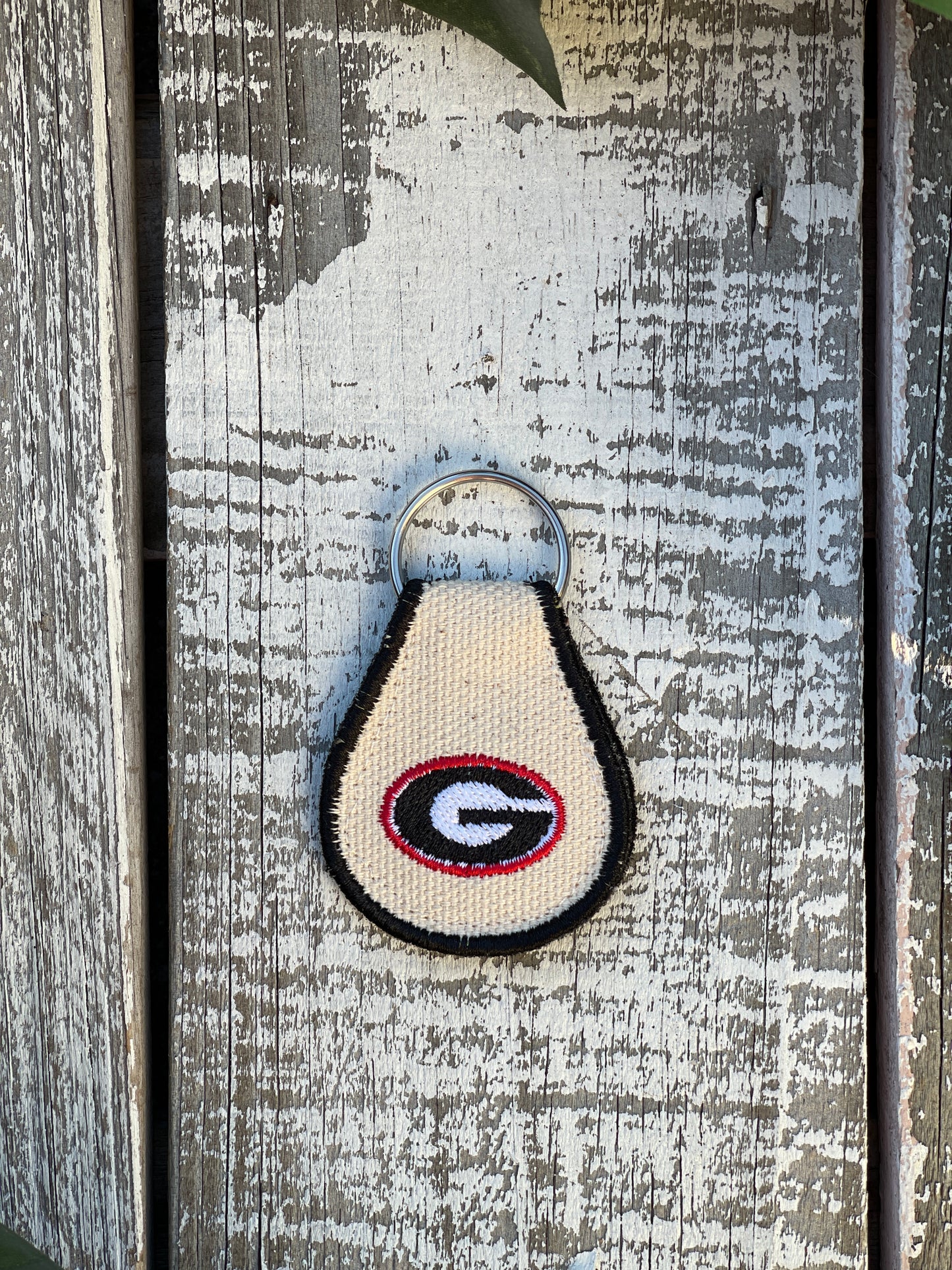 Custom Embroidered, Personalized, Monogrammed Canvas Keychain