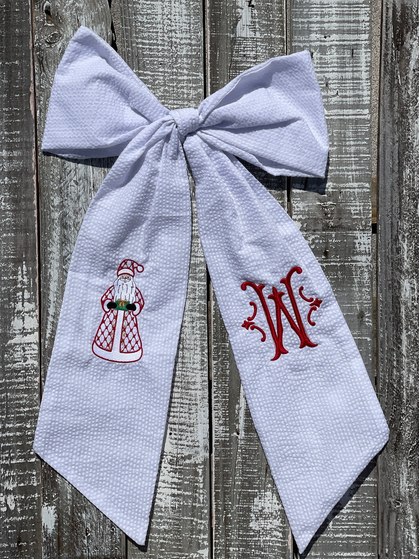 Custom Embroidered, Personalized, Monogrammed Seersucker, Gingham, or Solid SINGLE Sash