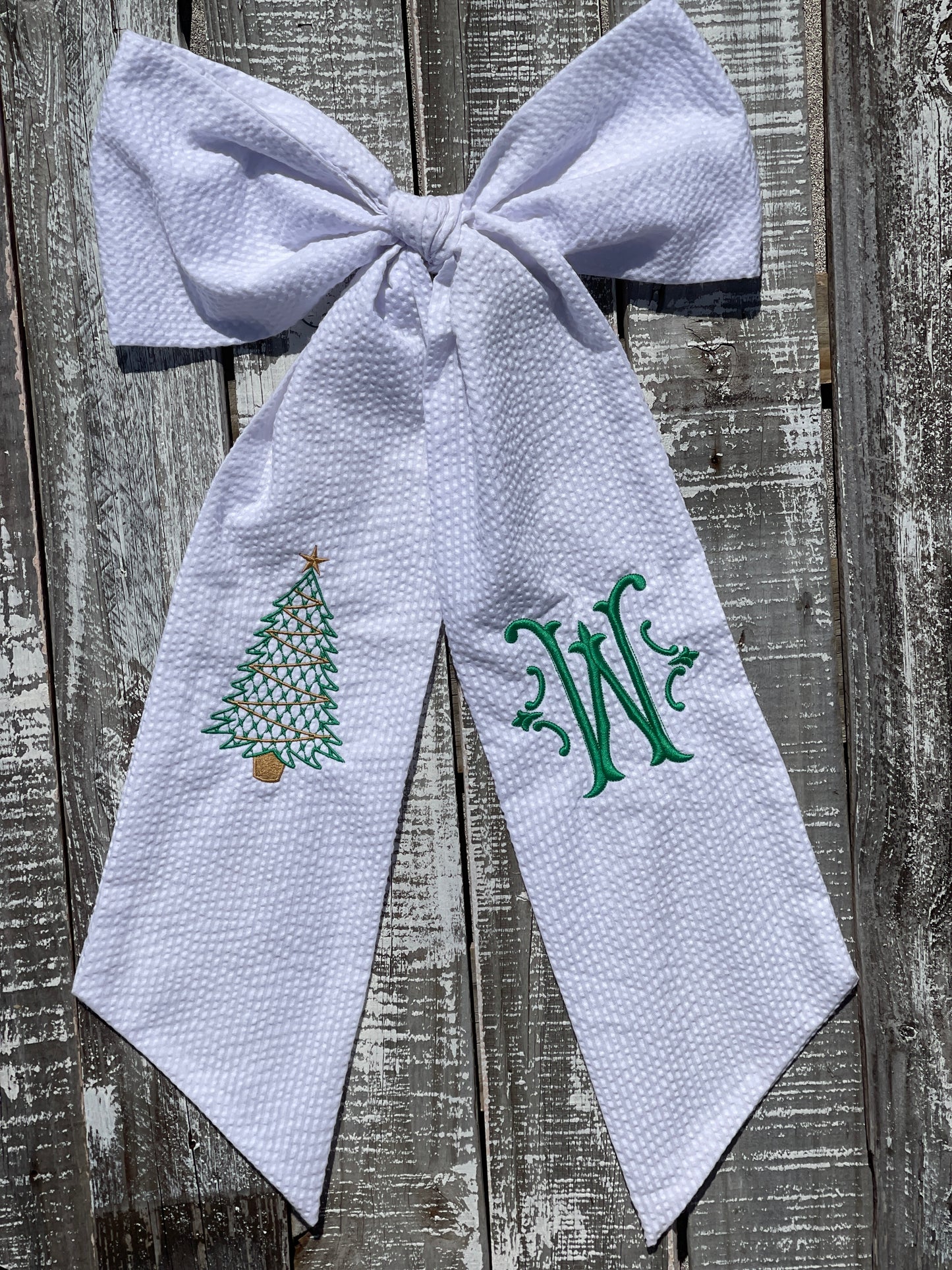 Custom Embroidered, Personalized, Monogrammed Seersucker, Gingham, or Solid SINGLE Sash