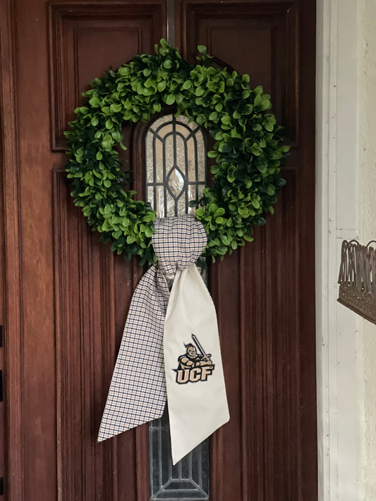 Custom Embroidered, Personalized, Monogrammed Seersucker, Gingham, or Solid SINGLE Sash with TWO Patterns