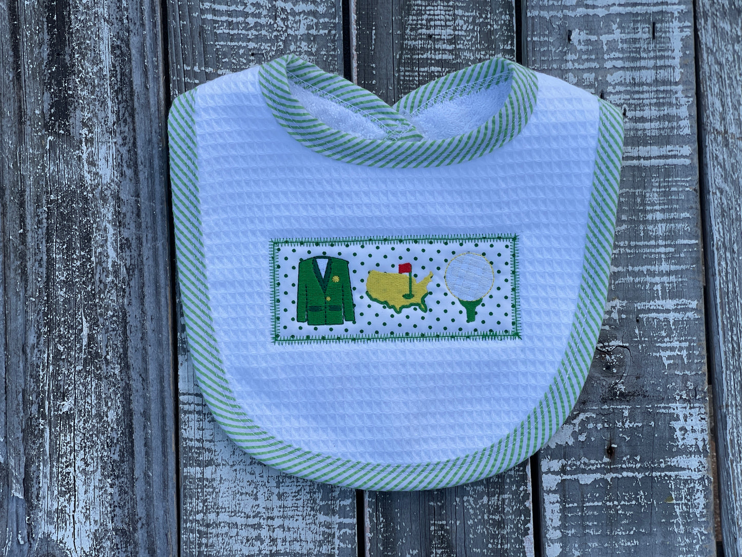 Custom Embroidered, Personalized, Monogrammed Bib, Burp, and/or Blanket Set
