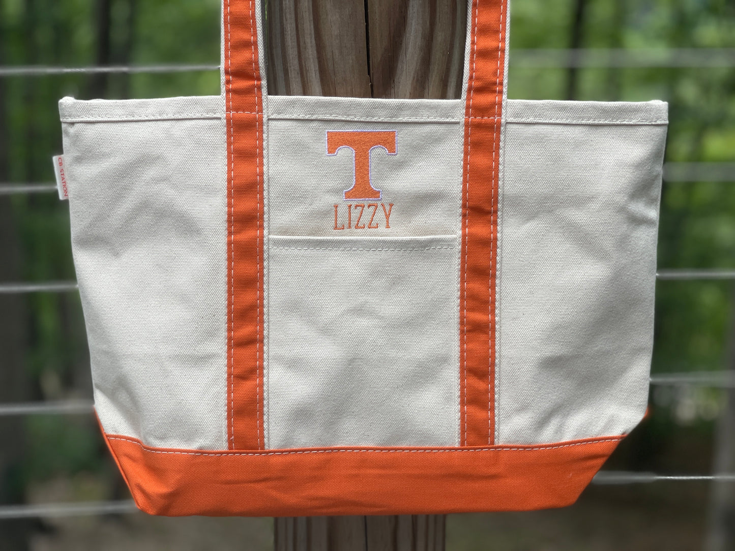Custom Embroidered, Personalized, Monogrammed MEDIUM Canvas Boat Tote