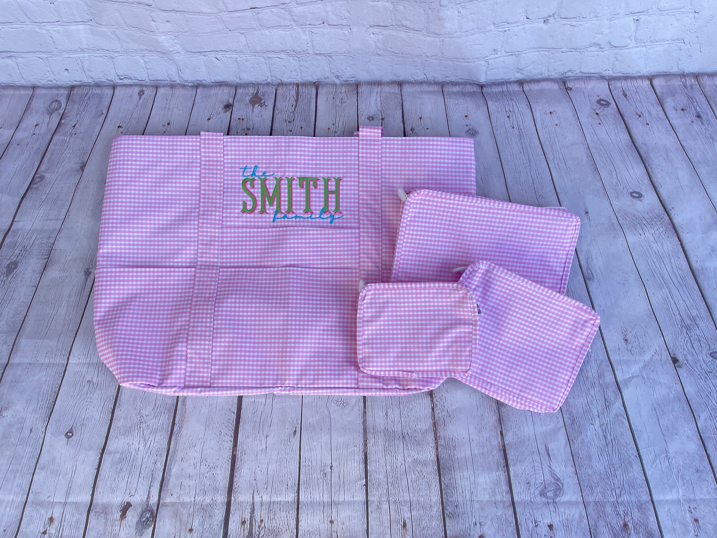 Custom Embroidered, Personalized, Monogrammed Wipeable Tote Bag
