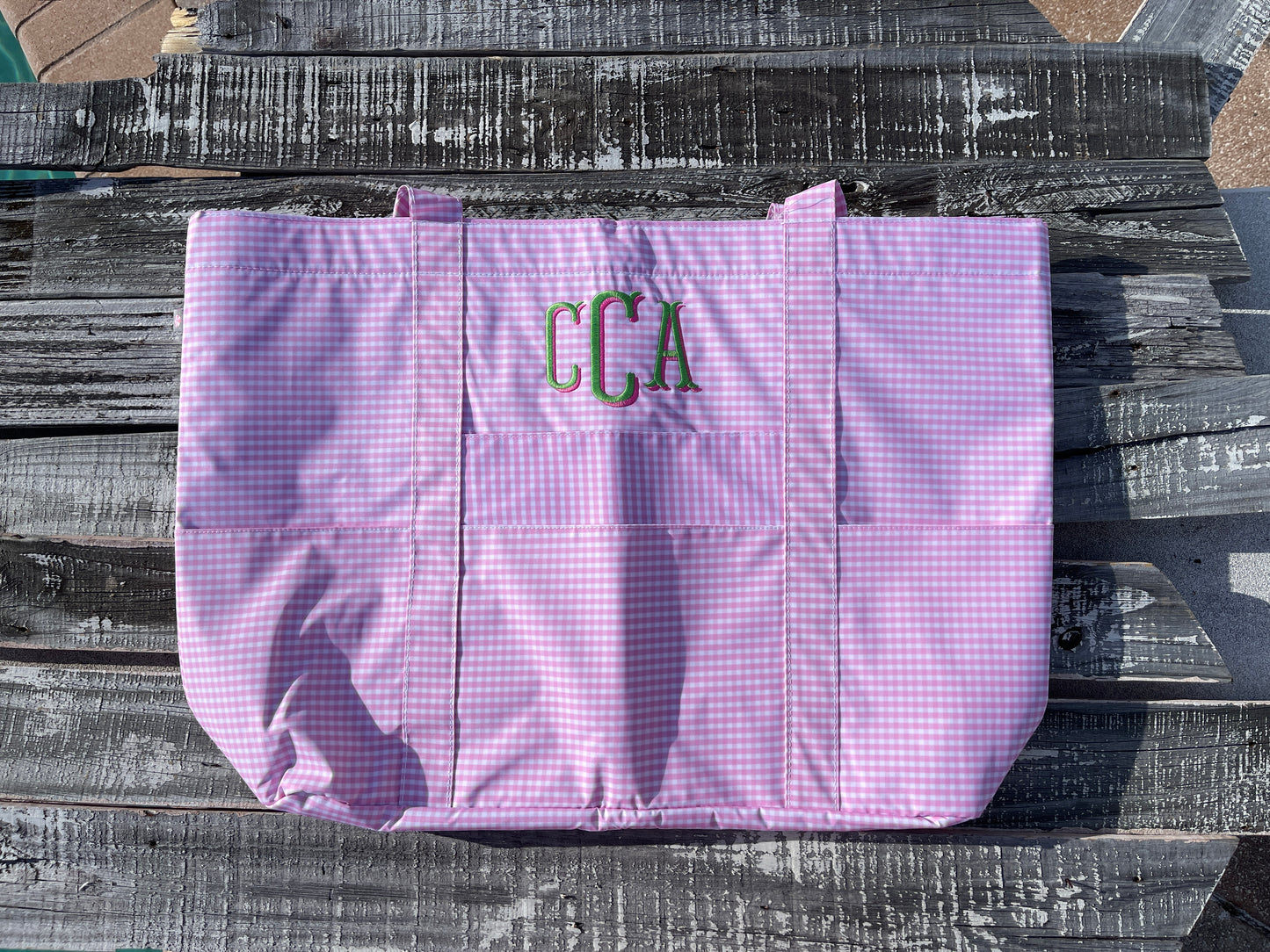 Custom Embroidered, Personalized, Monogrammed Wipeable Tote Bag