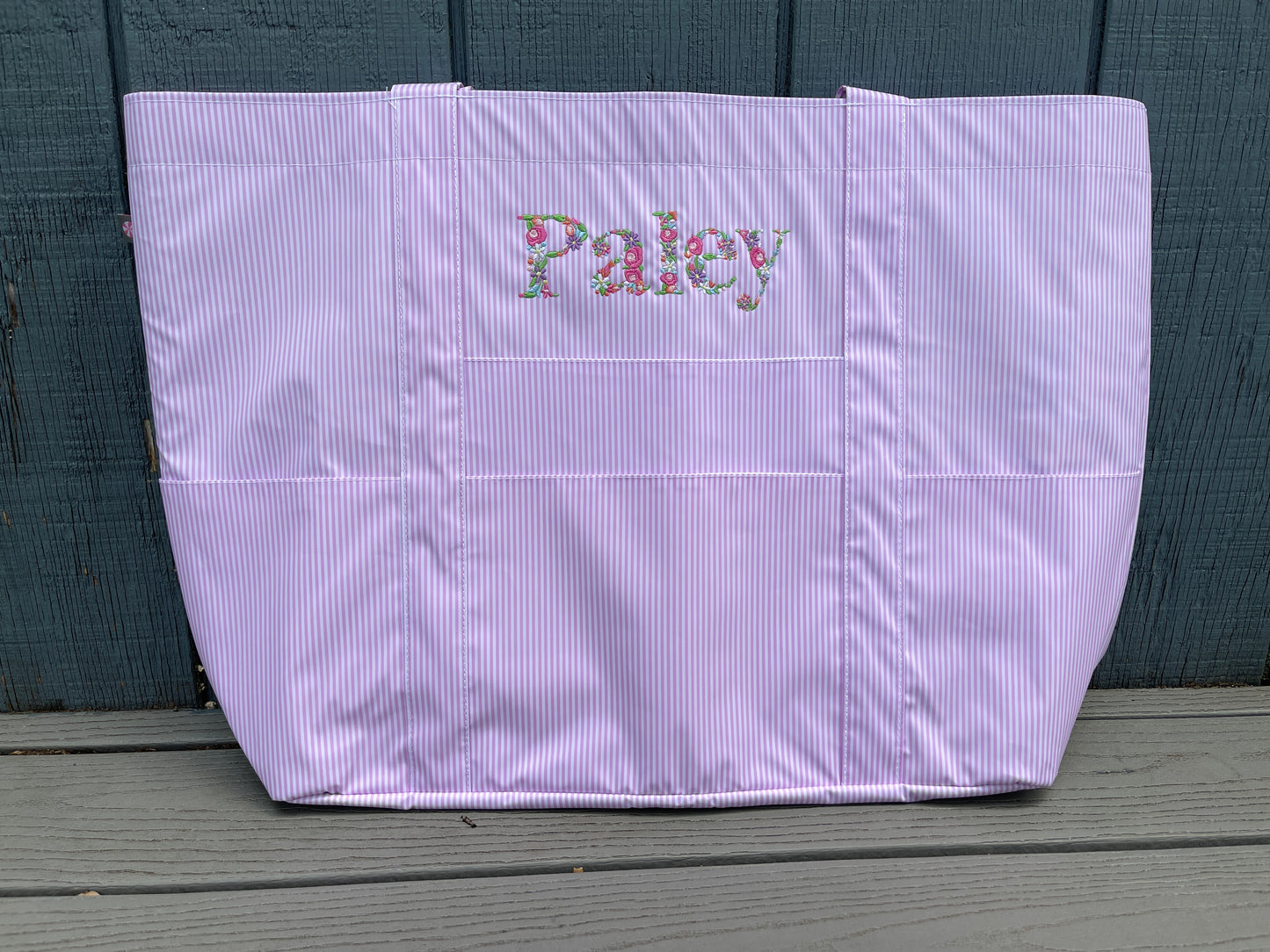 Custom Embroidered, Personalized, Monogrammed Wipeable Tote Bag