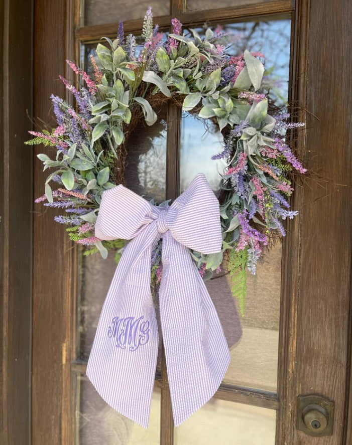 Custom Embroidered, Personalized, Monogrammed Seersucker, Gingham, or Solid SINGLE Sash