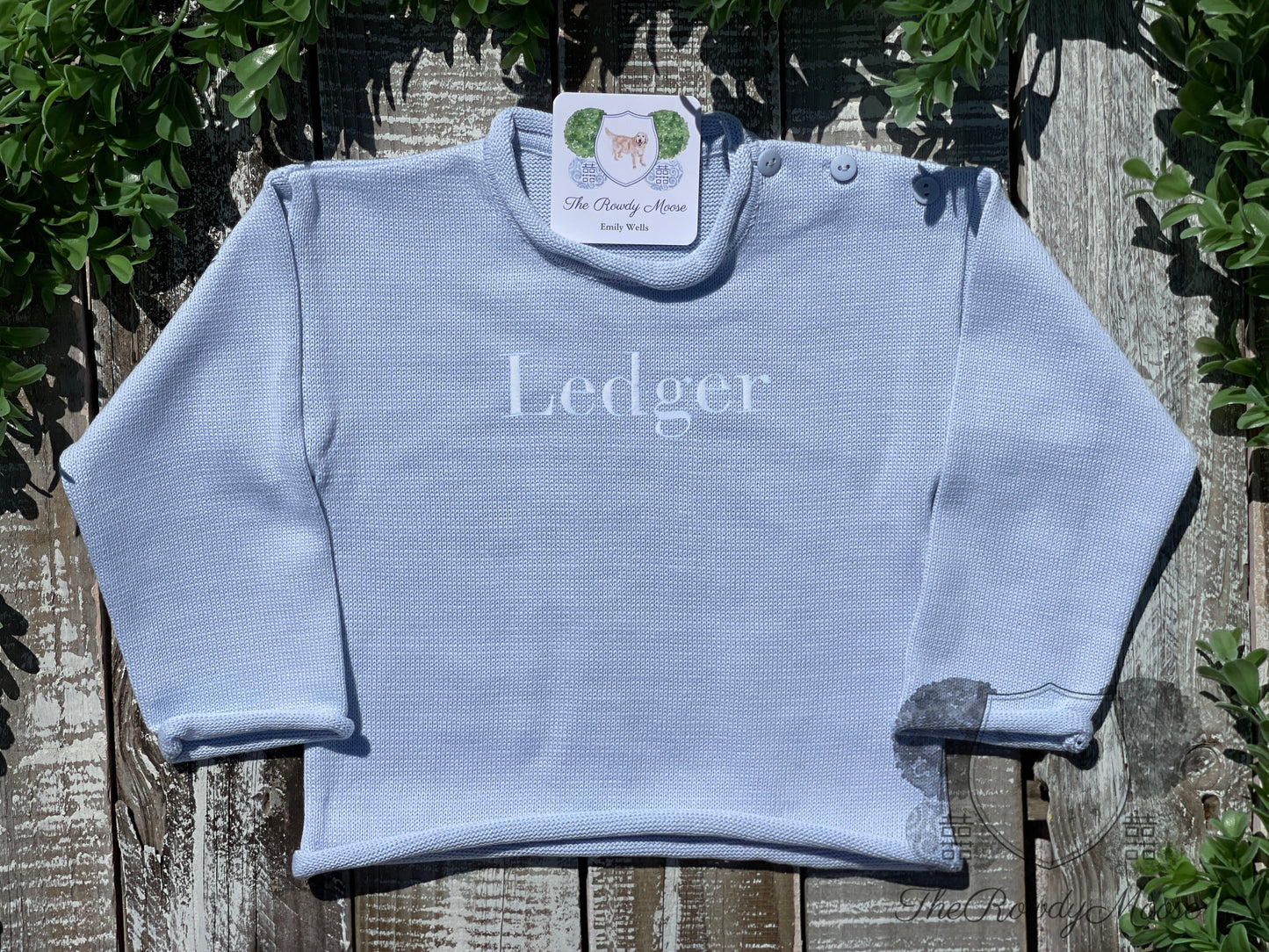 Custom Embroidered, Personalized, Monogrammed Rollneck Sweater