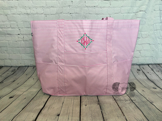 Custom Embroidered, Personalized, Monogrammed Wipeable Tote Bag