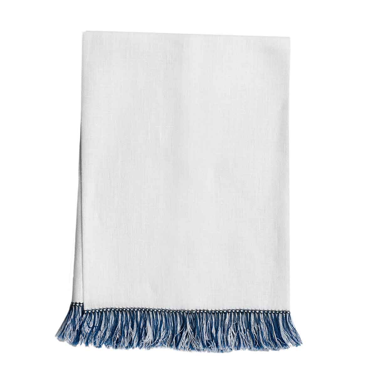 Custom Embroidered, Personalized, Monogrammed Fringe Linen Hand Towel