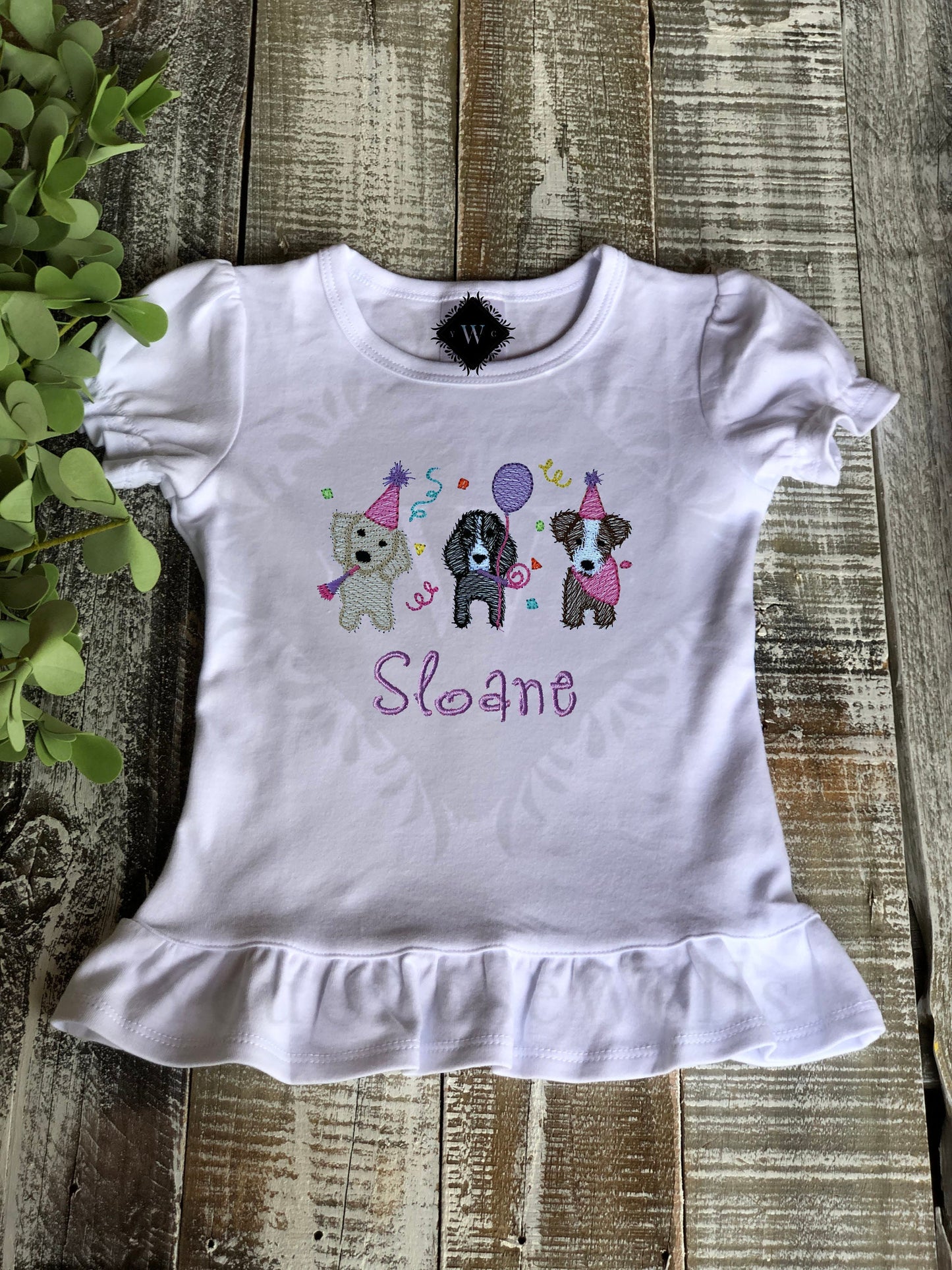 Personalized Girl Birthday Outfit, Custom Birthday Shirt and Ruffle Short Set, Birthday Puppy Shirt, Baby Girl, Pink Gingham Short Set