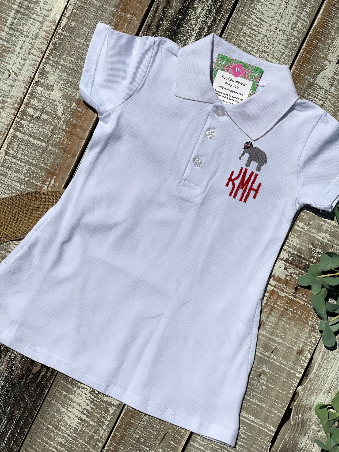 Embroidered, Monogrammed Girls Short Sleeve Polo Dress, Personalized Golf Polo Dress, Custom Tennis Dress, Girl Polo Dress, Little Girl