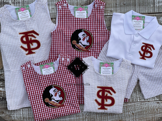 Girl, Boy, Seminole Dress, Jon Jon & Polo Shirt Set, Seminole Inspired Baby Jon Jon, Seminole Polo Shirt Set, Game Day Outfit, Seminoles